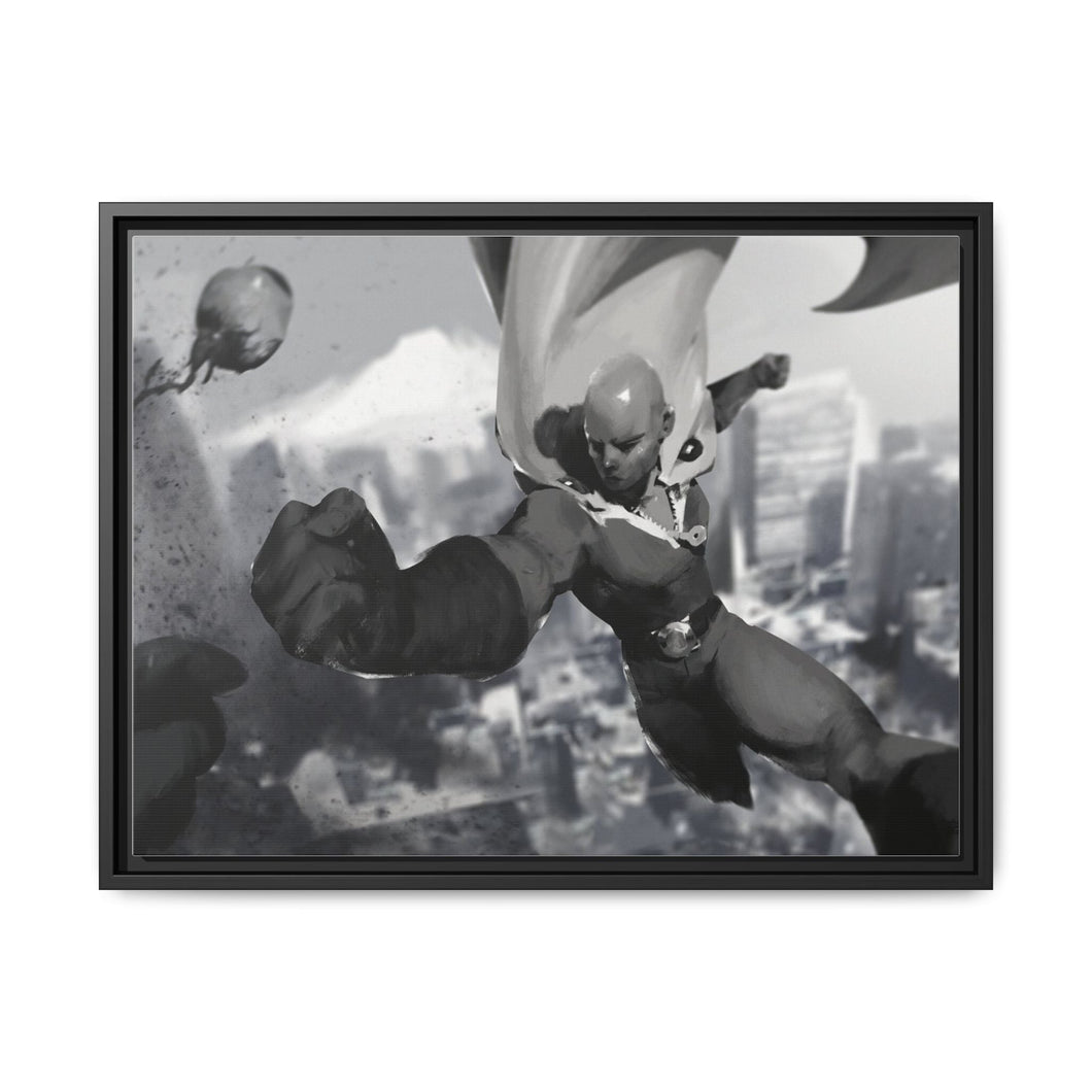 Saitama Canvas Framed Art Print