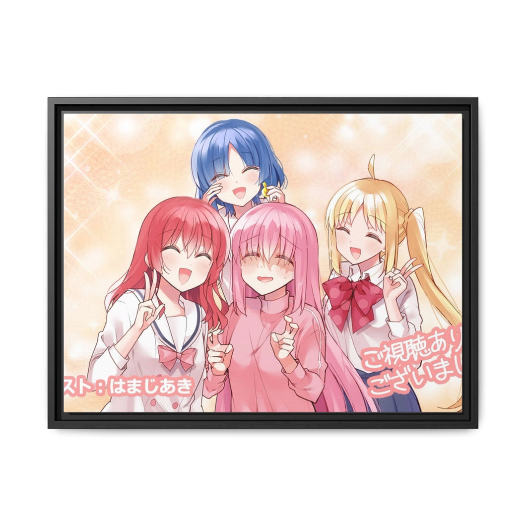Anime Bocchi the Rock Canvas Framed Art Print