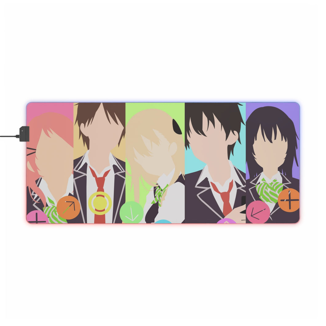 Gamers! Karen Tendou, Chiaki Hoshinomori, Aguri, Keita Amano, Tasuku Uehara RGB LED Mouse Pad (Desk Mat)