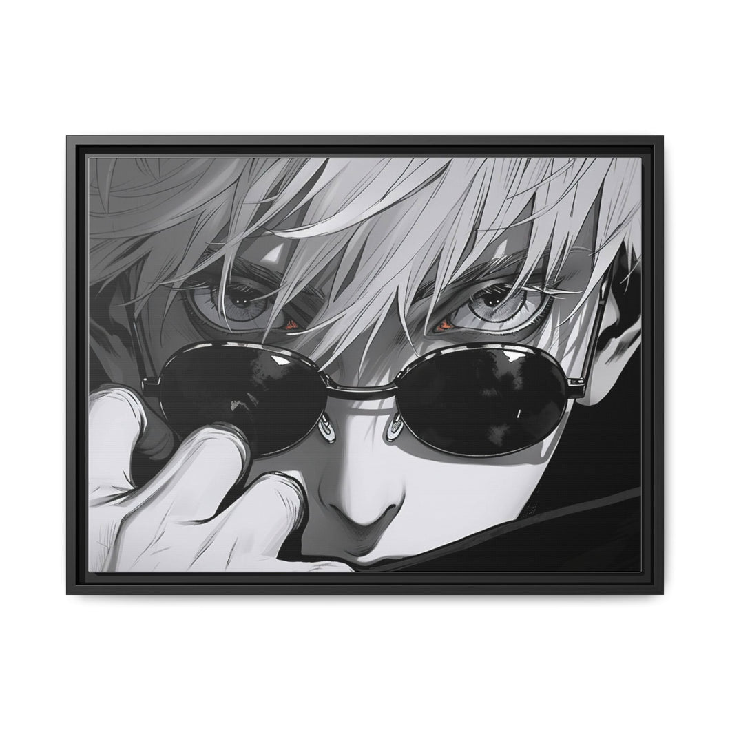 Epic Gojo Satoru Manga Canvas Framed Art Print