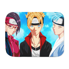 Load image into Gallery viewer, Sarada Uchiha Boruto Uzumaki Sherpa Blanket
