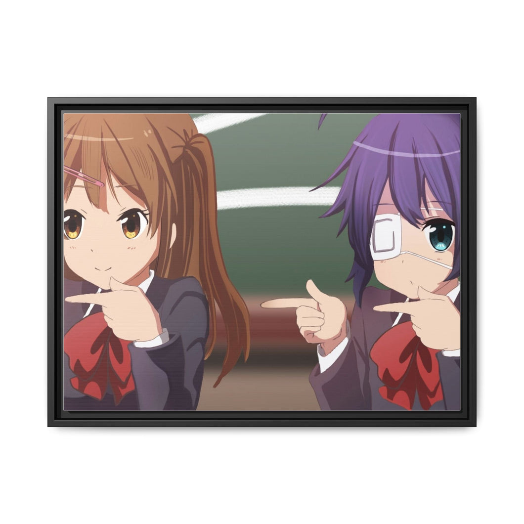 Anime Love, Chuni Canvas Framed Art Print