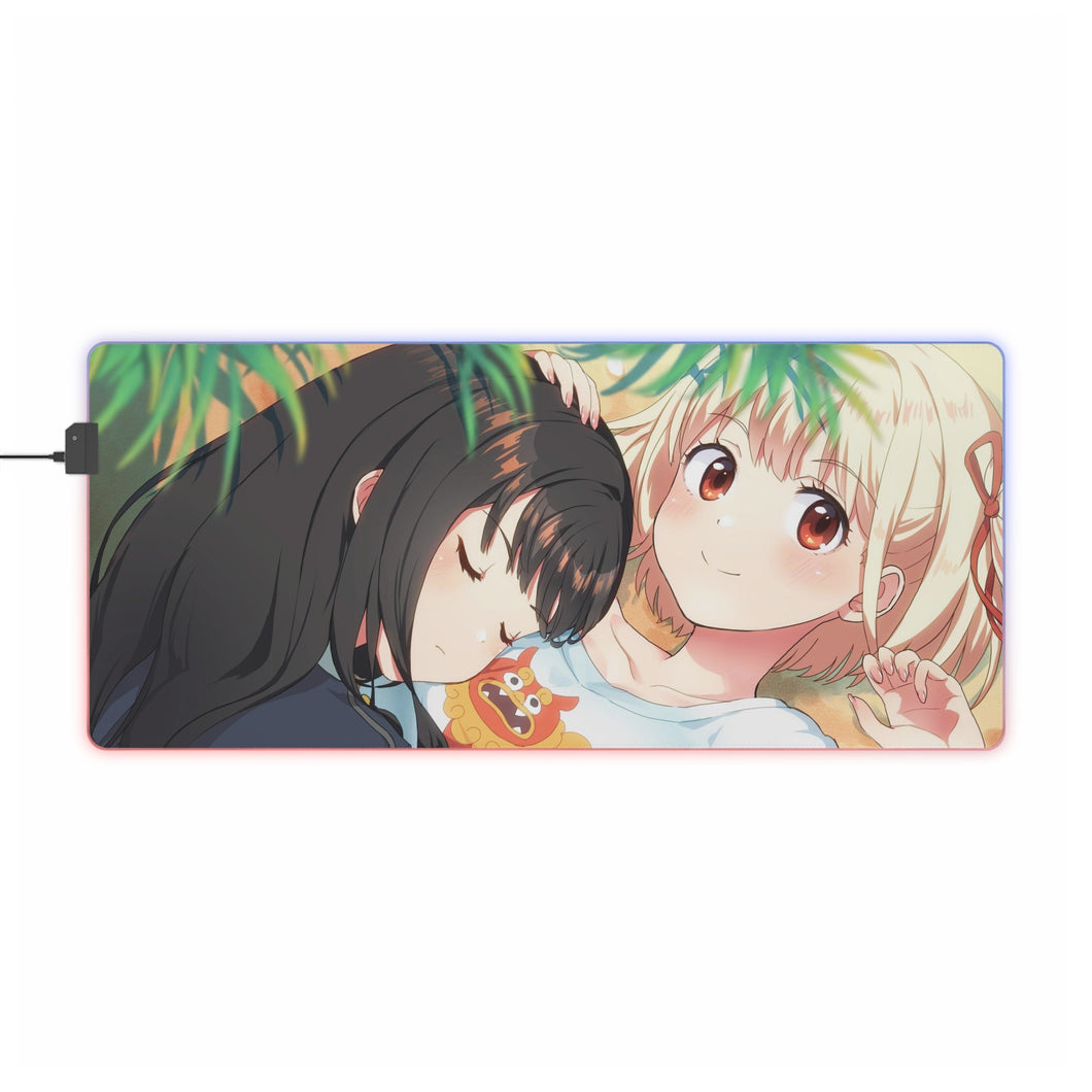 Lycoris Recoil Takina Inoue, Chisato Nishikigi RGB LED Mouse Pad (Desk Mat)