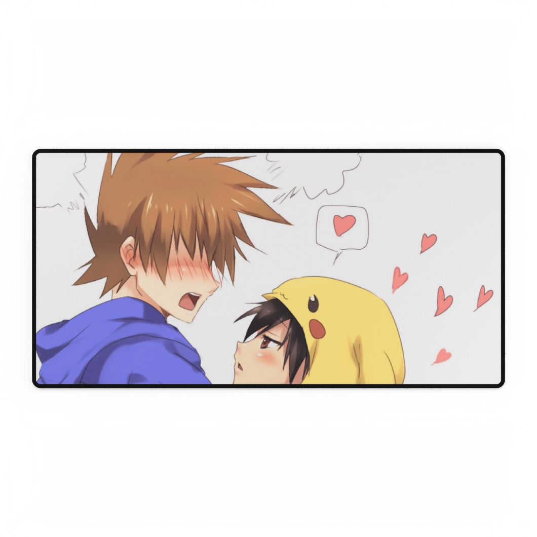 Red X Green Mouse Pad (Desk Mat)