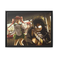 Takagi and Kôta Canvas Framed Art Print