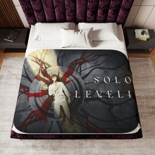 Load image into Gallery viewer, Solo Leveling Anime Sherpa Blanket
