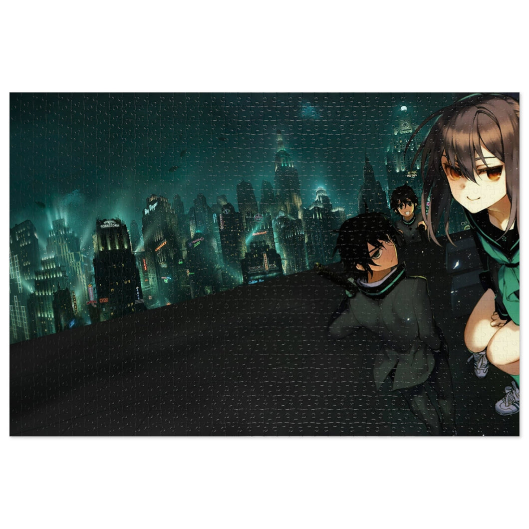 Shinoa, Yu & Yoichi At The Roof Jigsaw Puzzle