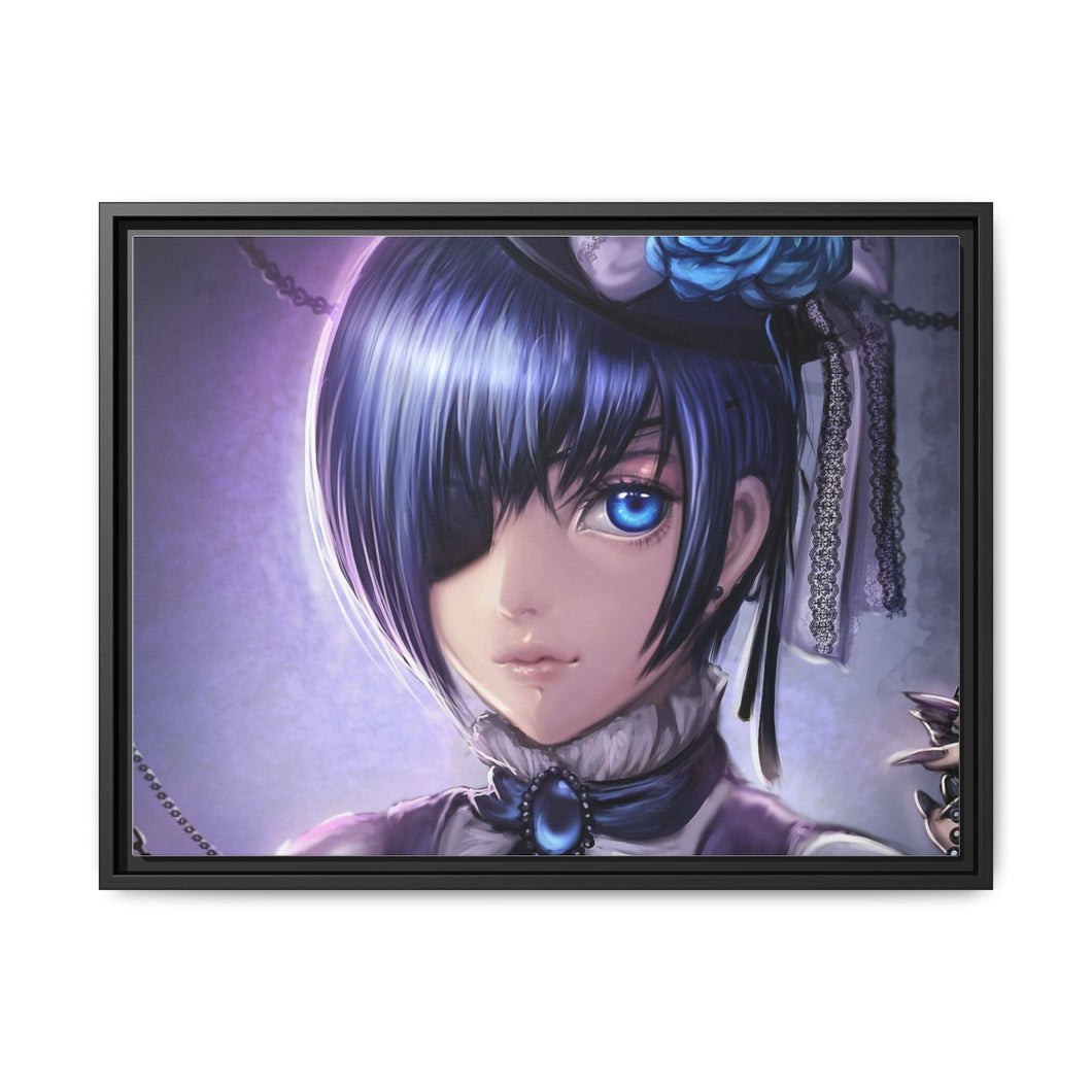 Black Butler Canvas Framed Art Print