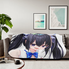 Load image into Gallery viewer, Is It Wrong To Try To Pick Up Girls In A Dungeon? Sherpa Blanket
