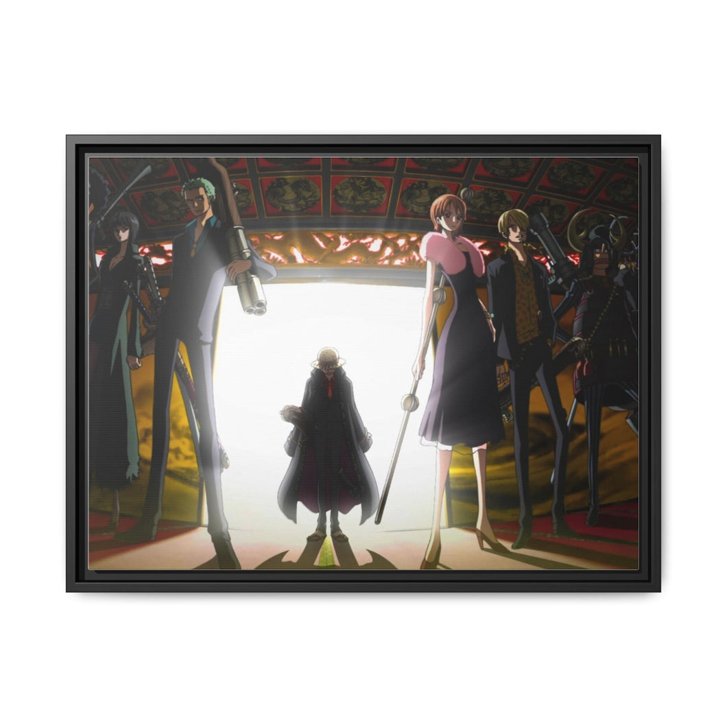 One Piece Monkey D. Luffy, Roronoa Zoro, Sanji, Nico Robin, Nami Canvas Framed Art Print