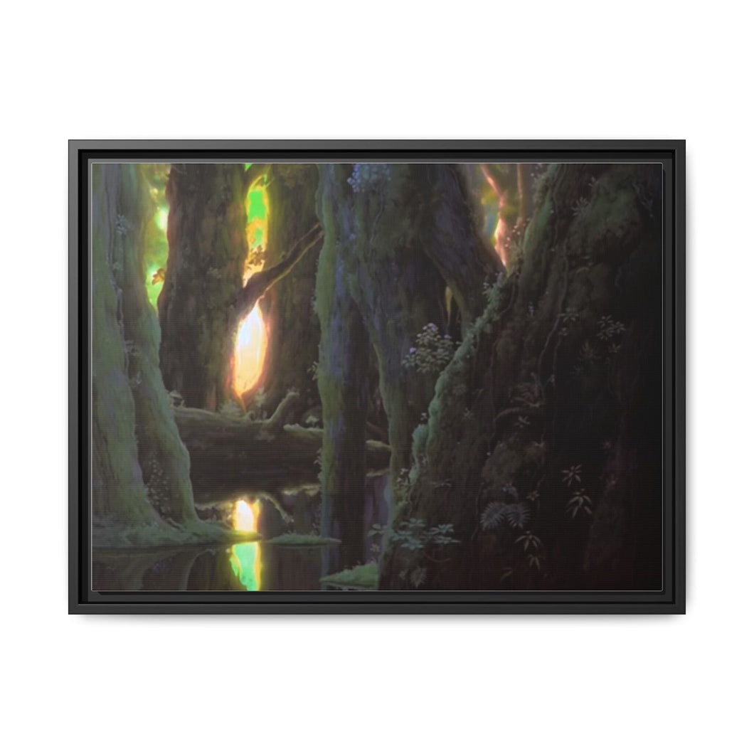 Anime Princess Mononoke Canvas Framed Art Print