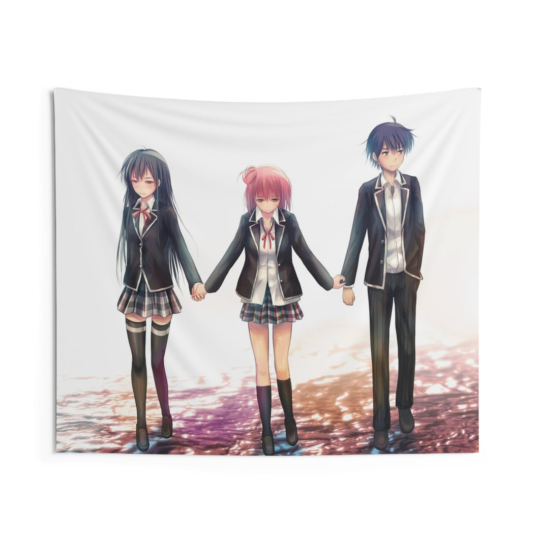 My Teen Romantic Comedy SNAFU Hachiman Hikigaya, Yukino Yukinoshita, Yui Yuigahama Indoor Wall Tapestry