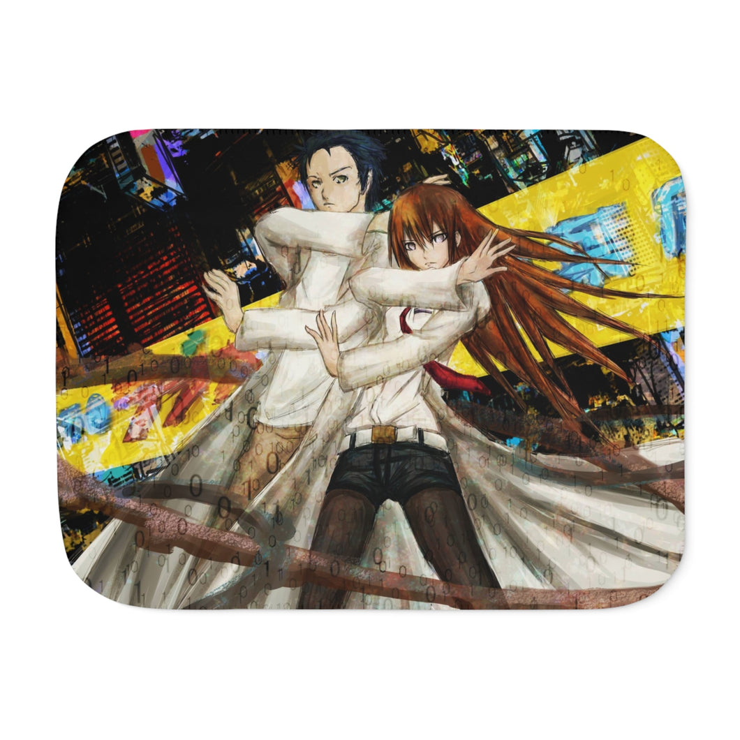 Makise Kurisu & Rintaro Okabe Sherpa Blanket