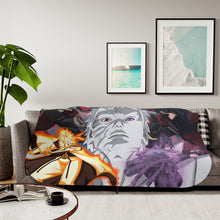 Load image into Gallery viewer, Naruto,Sasuke,Obito,Madara and Hashirama Sherpa Blanket
