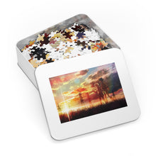 Load image into Gallery viewer, Gon and Killua walking at a beautiful sunset Jigsaw Puzzle
