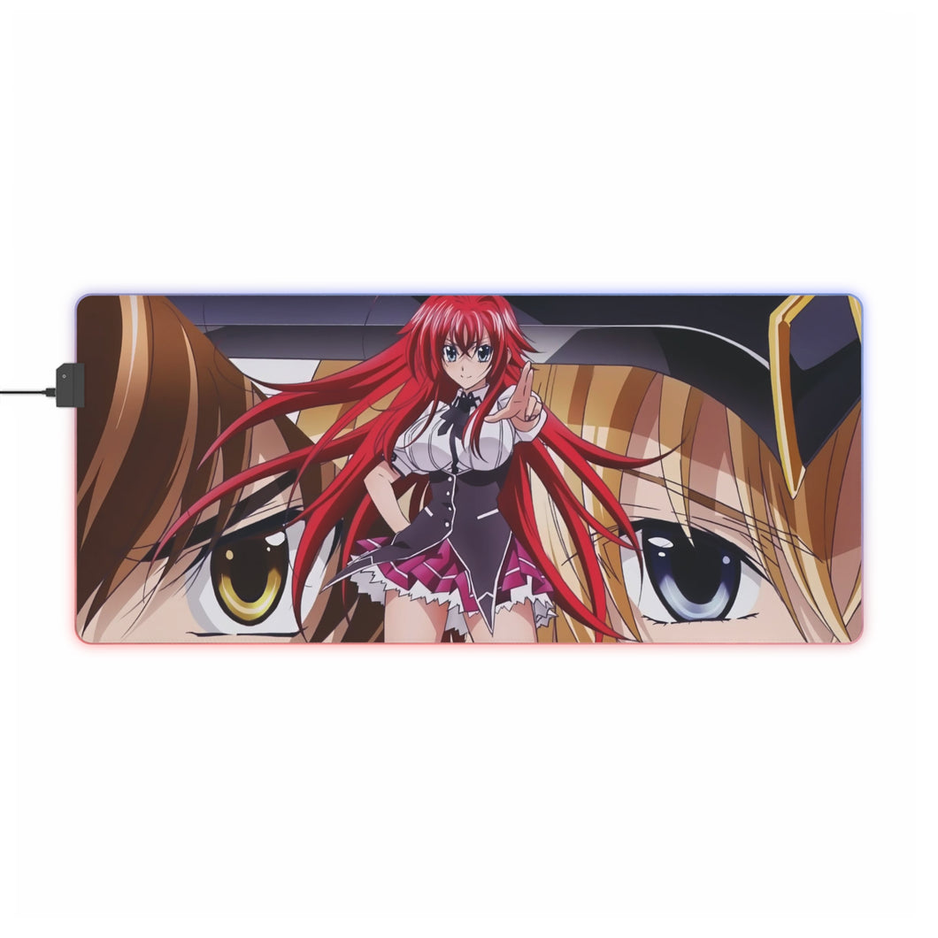 High School DxD Rias Gremory, Issei Hyoudou, Yuuto Kiba, Ddraig RGB LED Mouse Pad (Desk Mat)