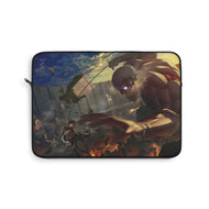 Mikasa Fighting With Armored Titan Laptop Sleeve