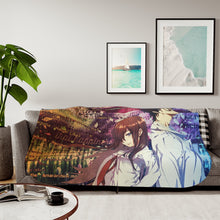 Load image into Gallery viewer, Kurisu Makise and Rintarou Okabe Sherpa Blanket
