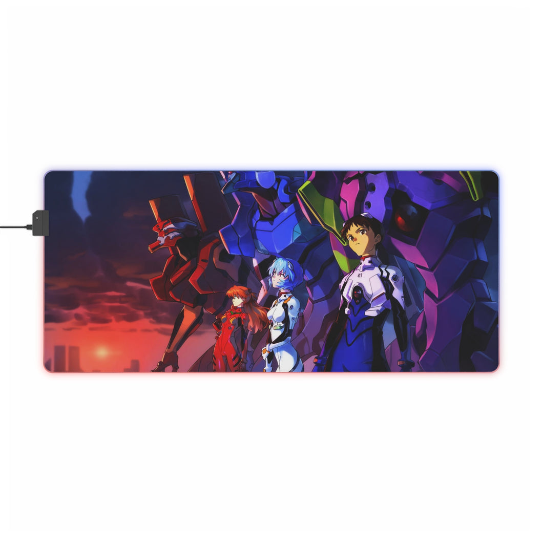 Neon Genesis Evangelion Shinji Ikari, Rei Ayanami RGB LED Mouse Pad (Desk Mat)