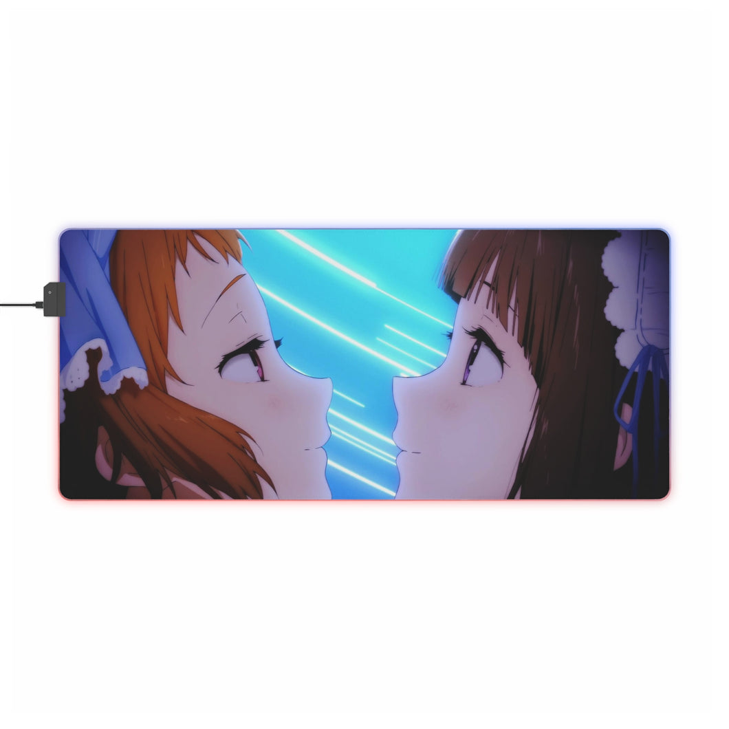 Eru Chitanda  Mayaka Ibara Maids RGB LED Mouse Pad (Desk Mat)
