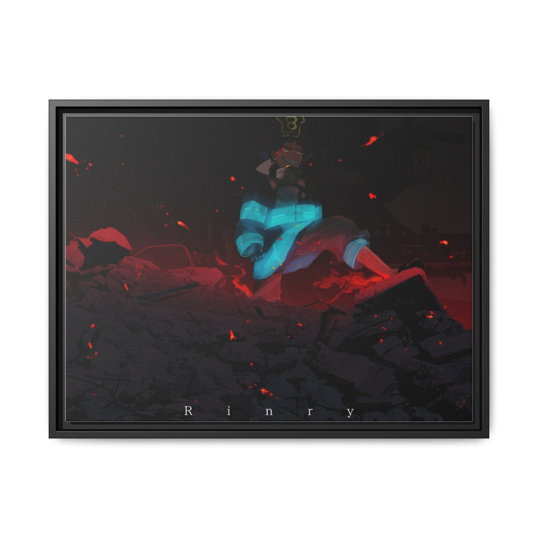 Fire Force Shinra Kusakabe Canvas Framed Art Print