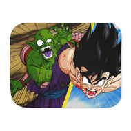 Goku vs Piccolo Sherpa Blanket