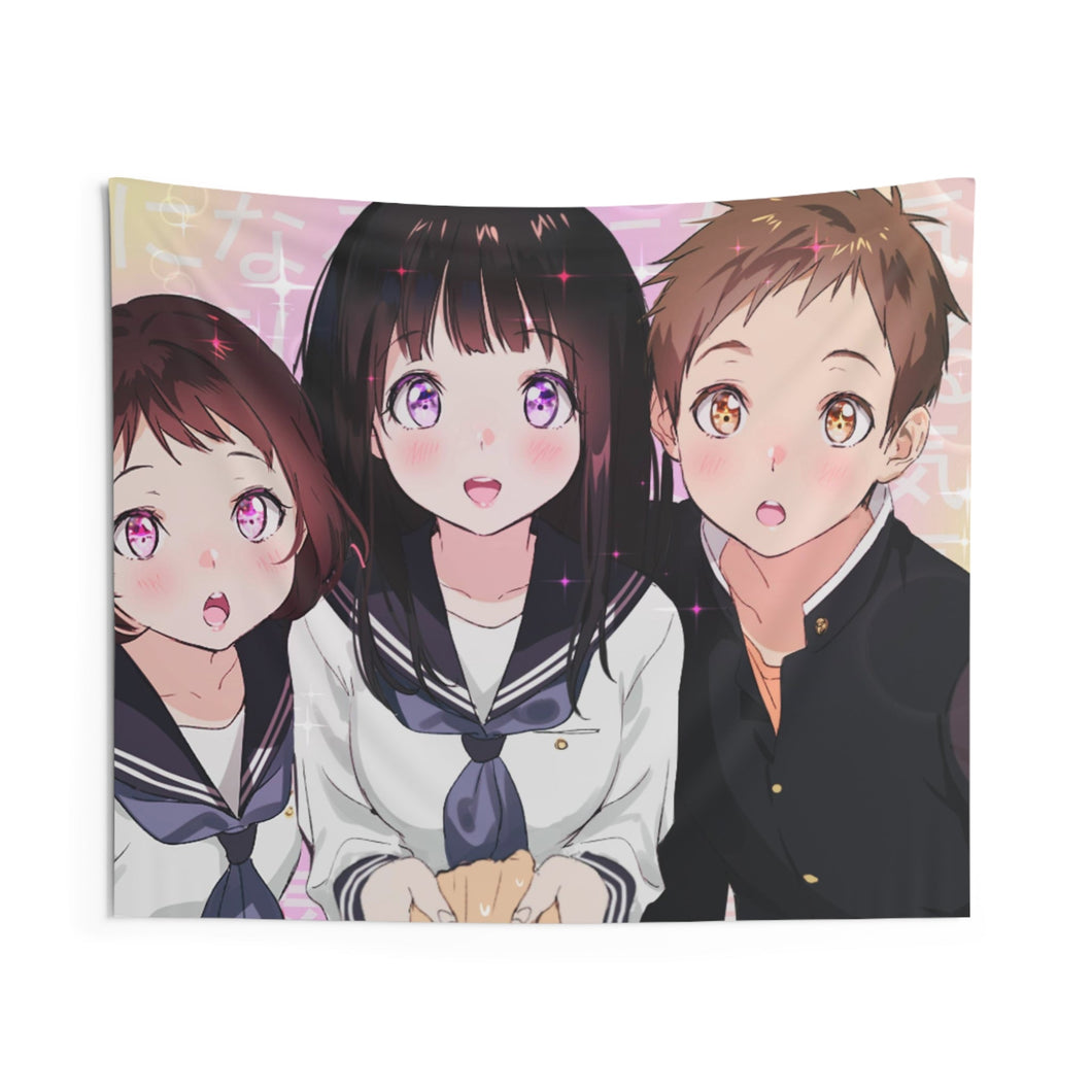 Hyouka Eru Chitanda, Satoshi Fukube, Mayaka Ibara Indoor Wall Tapestry