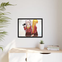Load image into Gallery viewer, Nao Tomori and Yusa Nishimori holding hands Canvas Framed Art Print
