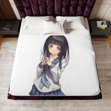 Load image into Gallery viewer, Eru Chitanda  smile Sherpa Blanket
