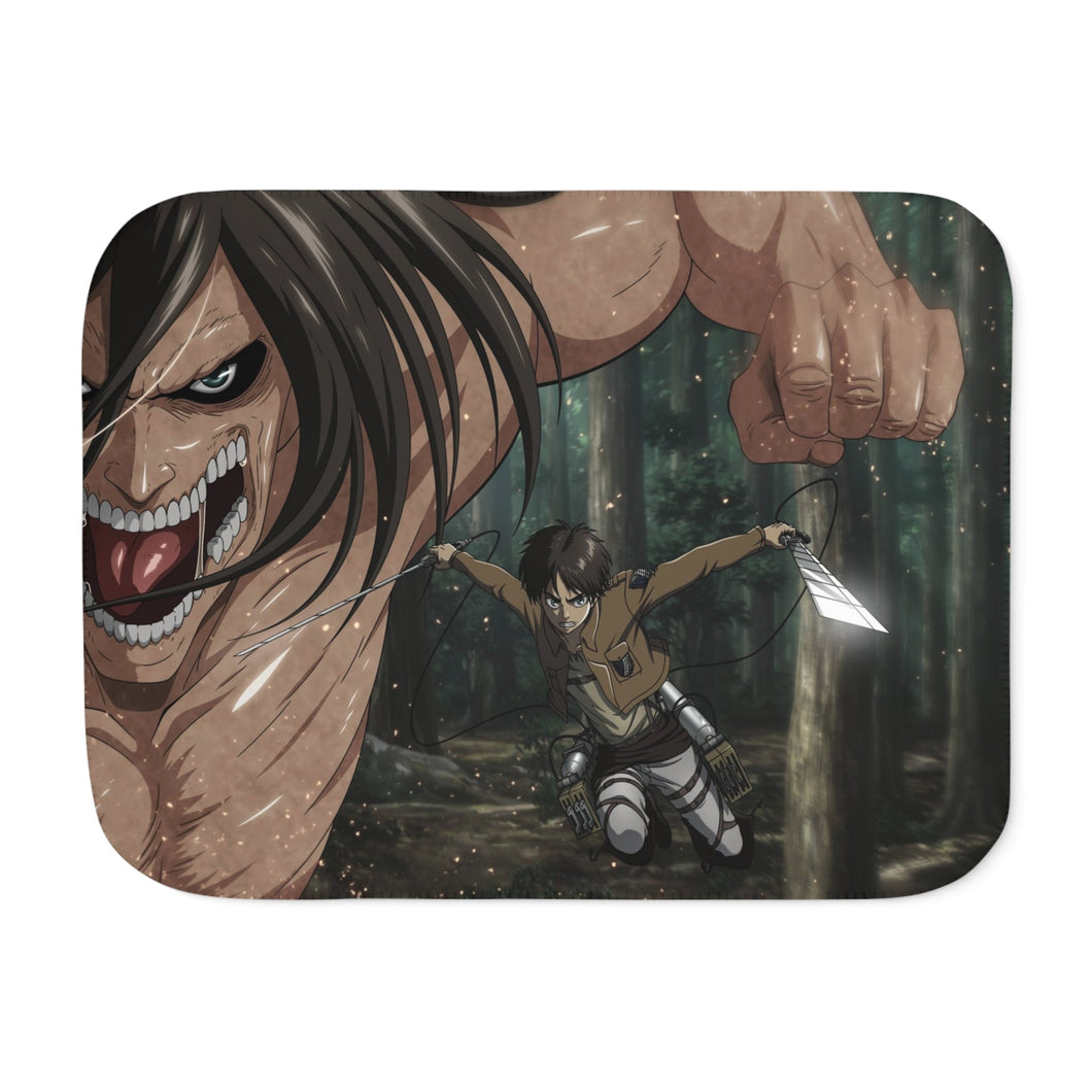 Shingeki no Kyojin - Eren and his Titan Sherpa Blanket