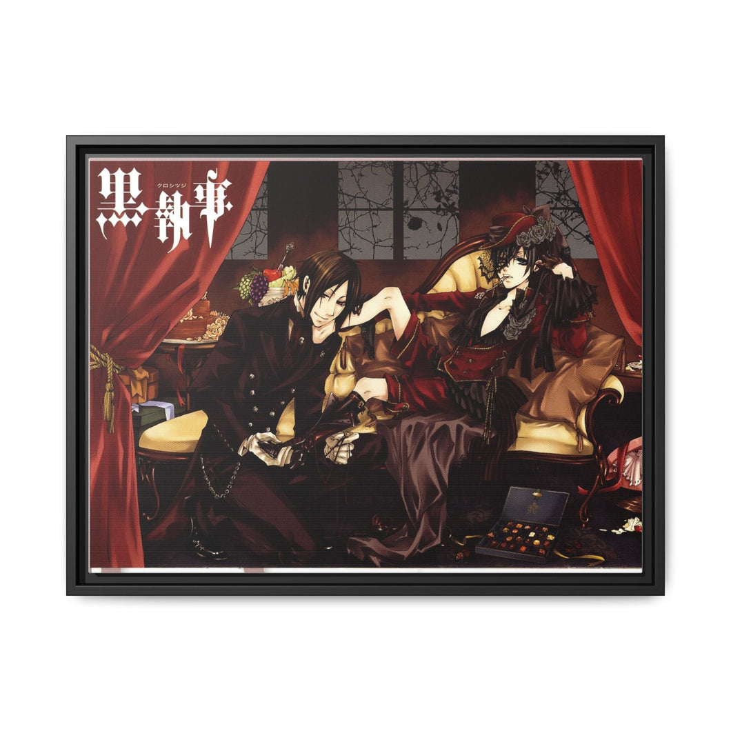 Black Butler Canvas Framed Art Print