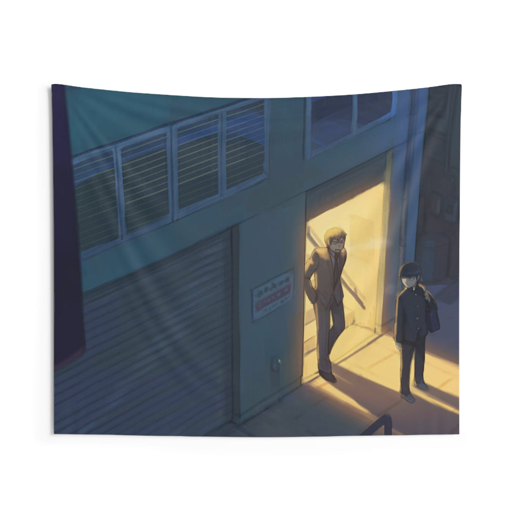 Mob Psycho 100 Arataka Reigen, Shigeo Kageyama Indoor Wall Tapestry