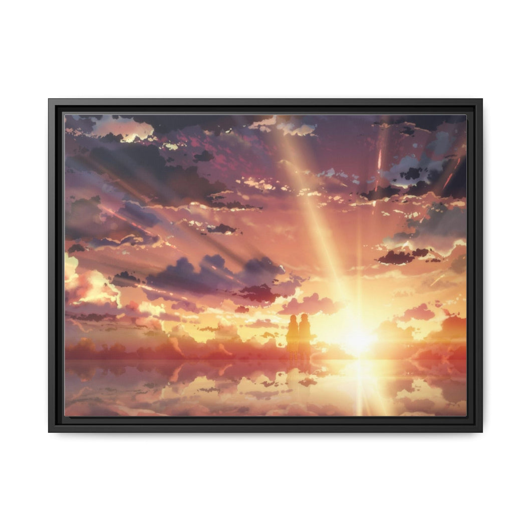 Kirito and Asuna Canvas Framed Art Print