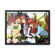 The Quintessential Quintuplets Canvas Framed Art Print