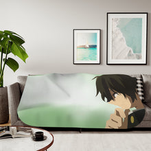 Load image into Gallery viewer, Hōtarō Oreki Face Sherpa Blanket
