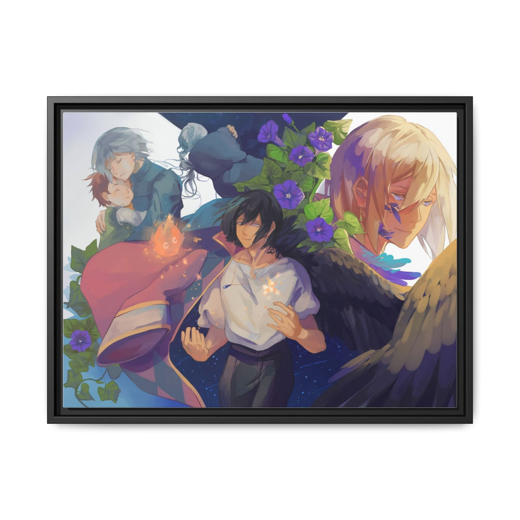 Anime Howl's Moving Castle Canvas Framed Art Print