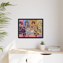 Load image into Gallery viewer, Love, Chunibyo &amp; Other Delusions Rikka Takanashi, Sanae Dekomori, Shinka Nibutani, Kumin Tsuyuri Canvas Framed Art Print
