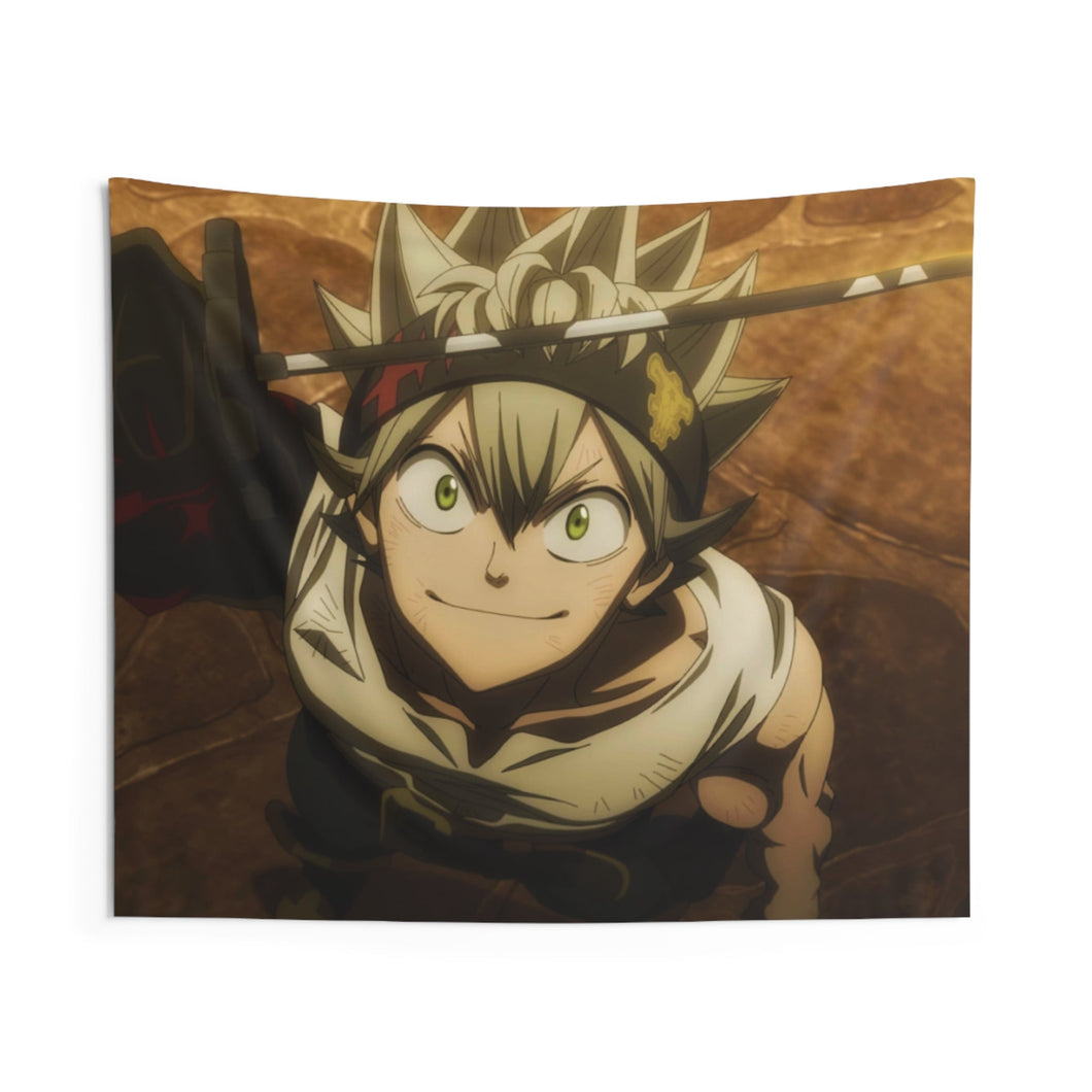 Asta holding Yami's Sword Indoor Wall Tapestry