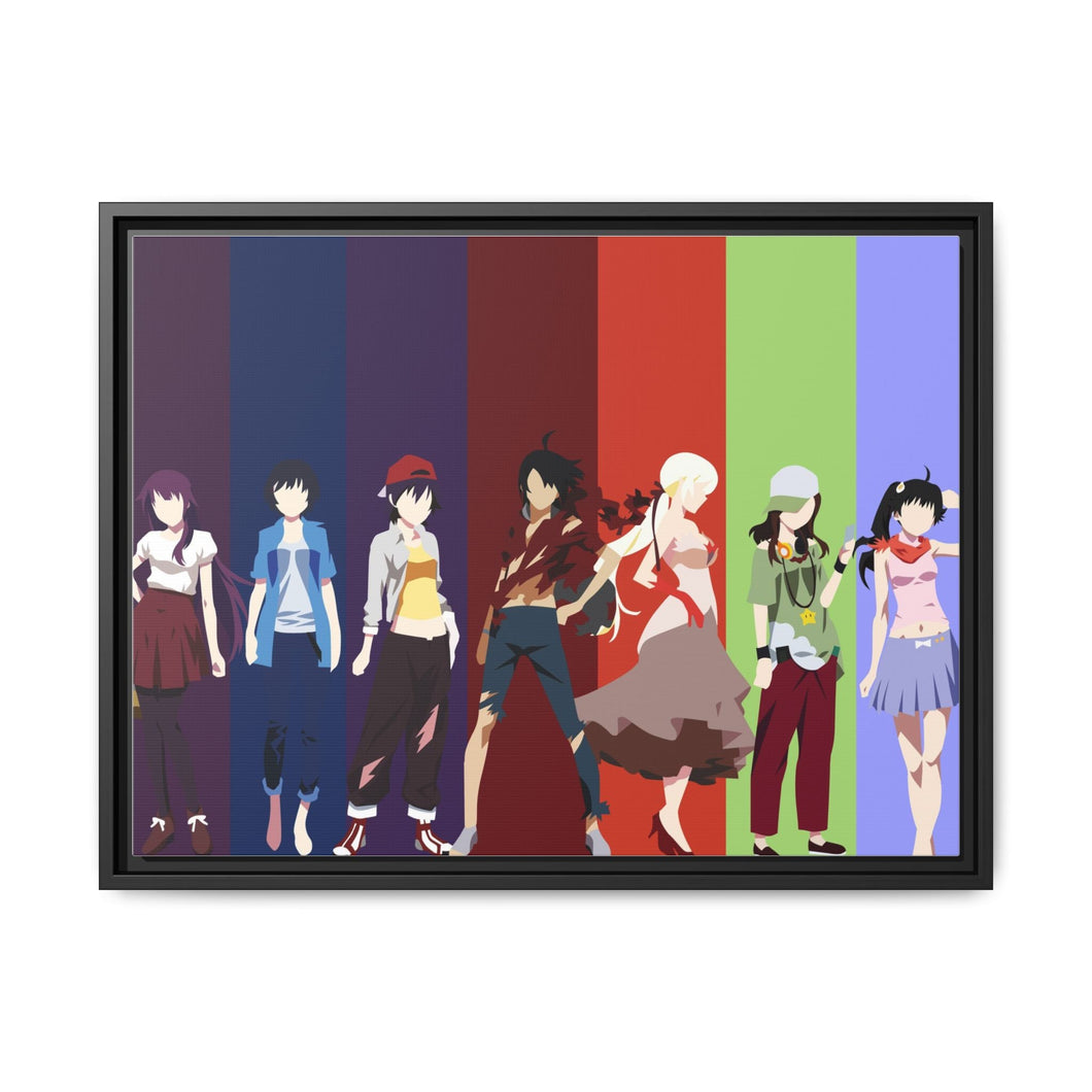 Monogatari Minimalist V2 Canvas Framed Art Print