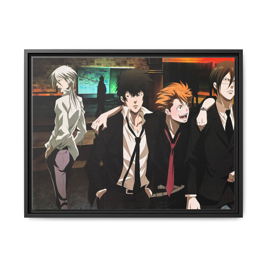Psycho- Pass Main Members Canvas Framed Art Print