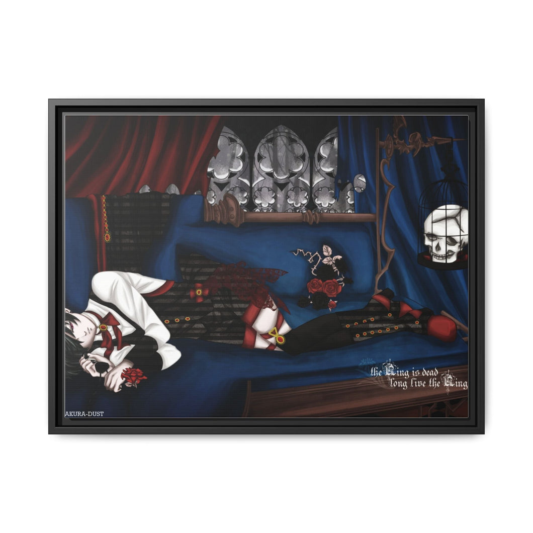 Black Butler Canvas Framed Art Print