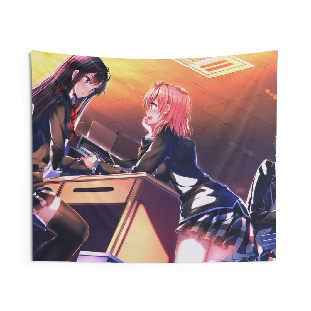 My Teen Romantic Comedy SNAFU Hachiman Hikigaya, Yukino Yukinoshita, Yui Yuigahama Indoor Wall Tapestry