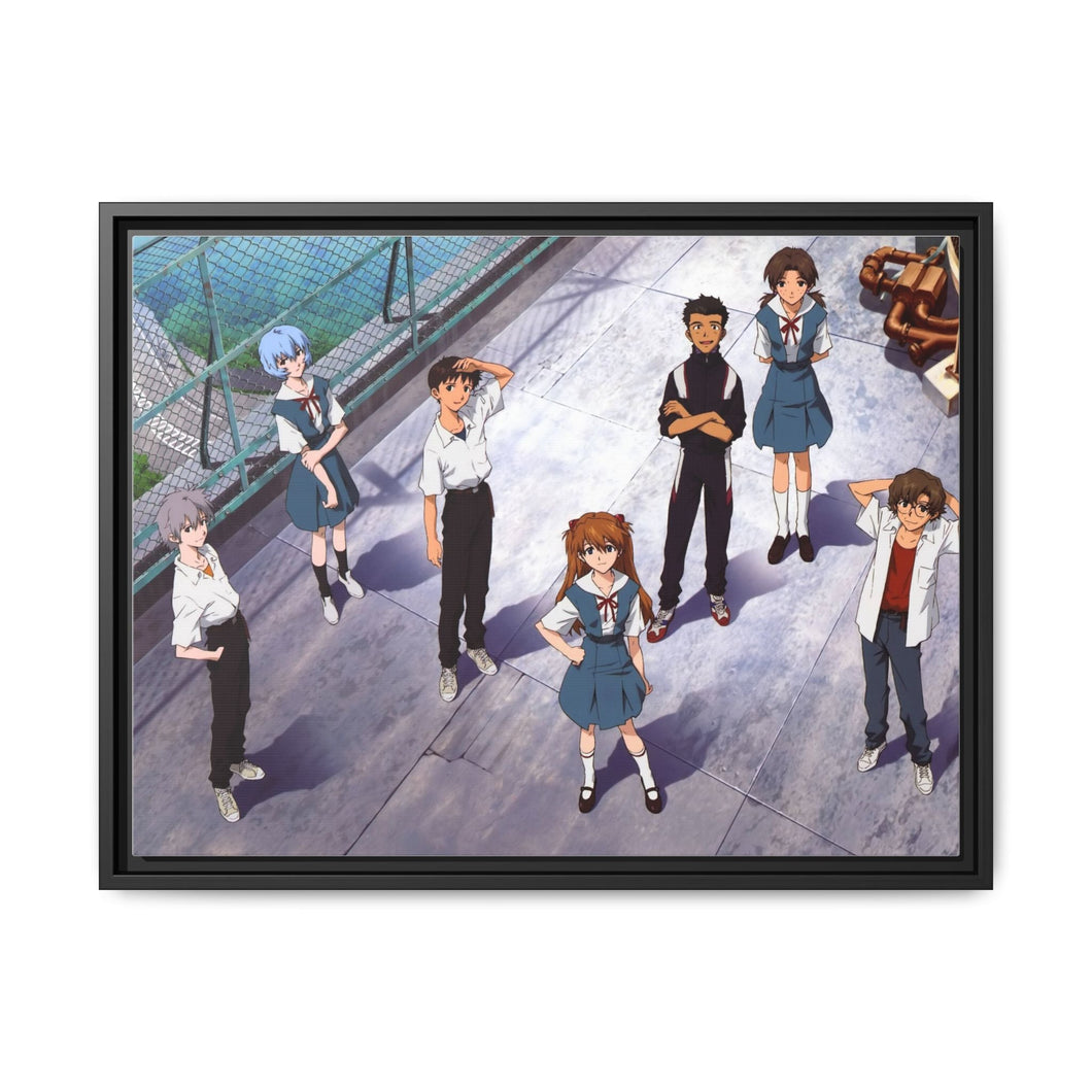 Anime Neon Genesis Evangelion Canvas Framed Art Print