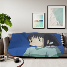Load image into Gallery viewer, Anime Spirited Away Sherpa Blanket
