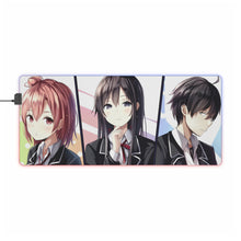 Load image into Gallery viewer, My Teen Romantic Comedy SNAFU Hachiman Hikigaya, Yukino Yukinoshita, Yui Yuigahama RGB LED Mouse Pad (Desk Mat)
