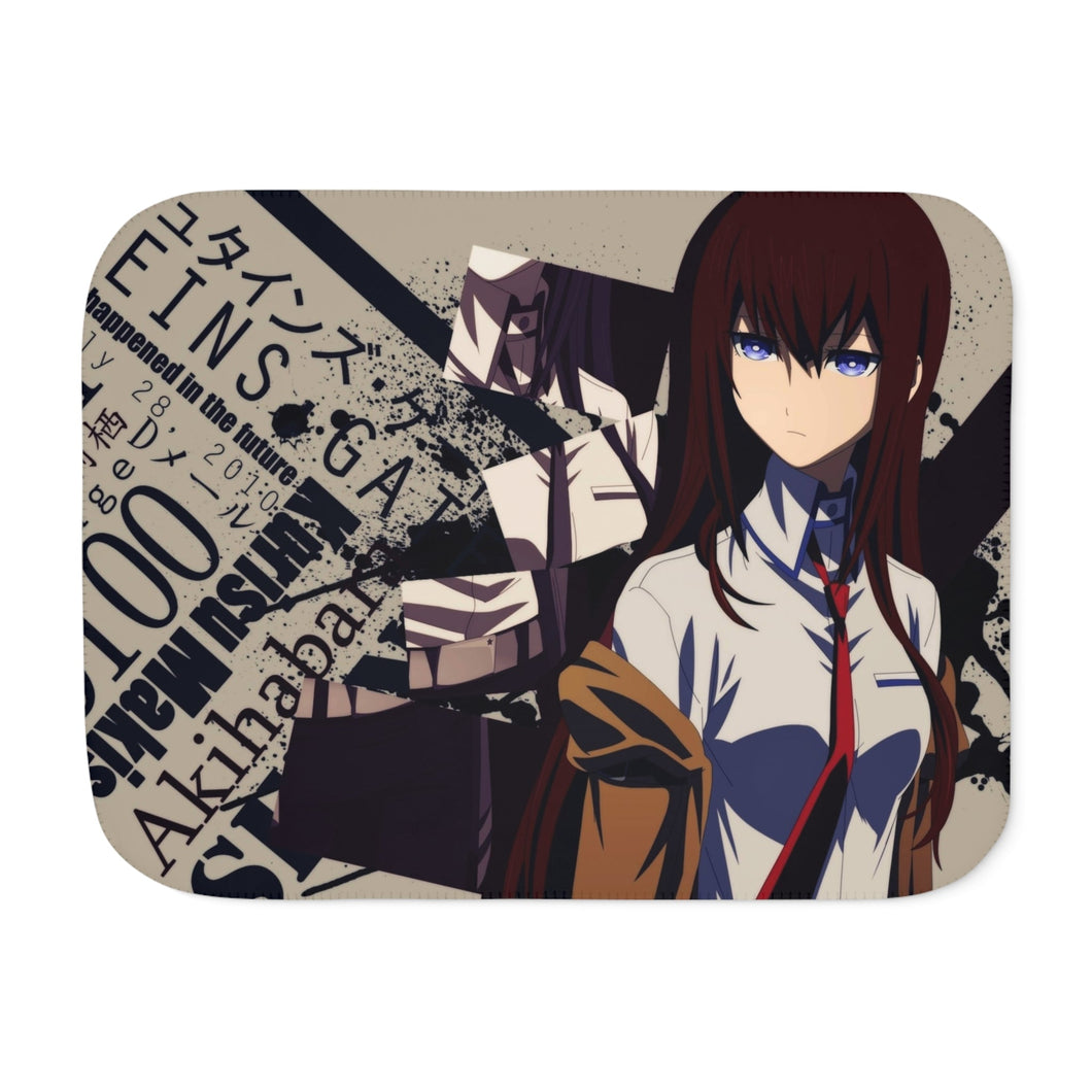 Makise Kurisu Sherpa Blanket