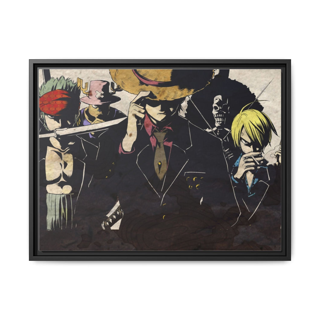 One Piece Monkey D. Luffy, Roronoa Zoro, Sanji, Tony Tony Chopper, Usopp Canvas Framed Art Print