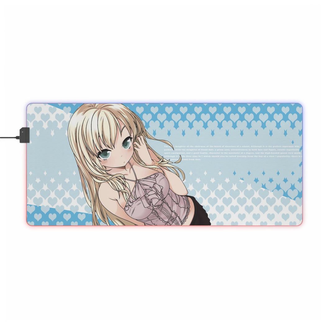 Boku Wa Tomodachi Ga Sukunai Sena Kashiwazaki RGB LED Mouse Pad (Desk Mat)