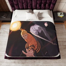 Load image into Gallery viewer, Sasuke and Naruto Sherpa Blanket
