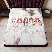 Load image into Gallery viewer, The Quintessential Quintuplets Miku Nakano, Itsuki Nakano, Nino Nakano, Yotsuba Nakano, Ichika Nakano Sherpa Blanket
